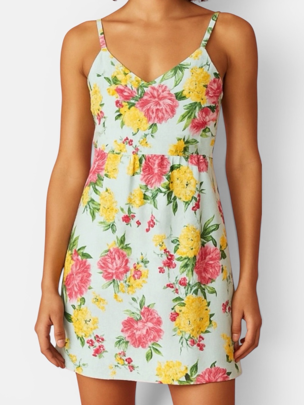 NWT Cynthia Rowley 100% Linen Floral Mini Dress | Size 10